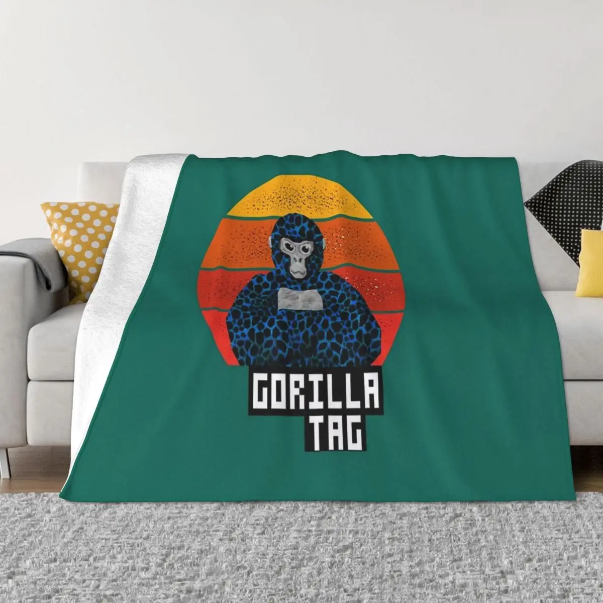 Gorilla Tag Pfp Maker Gorilla Tag Blue Lava Vintage Una Coperta In Micro Pile Ultra-Morbida