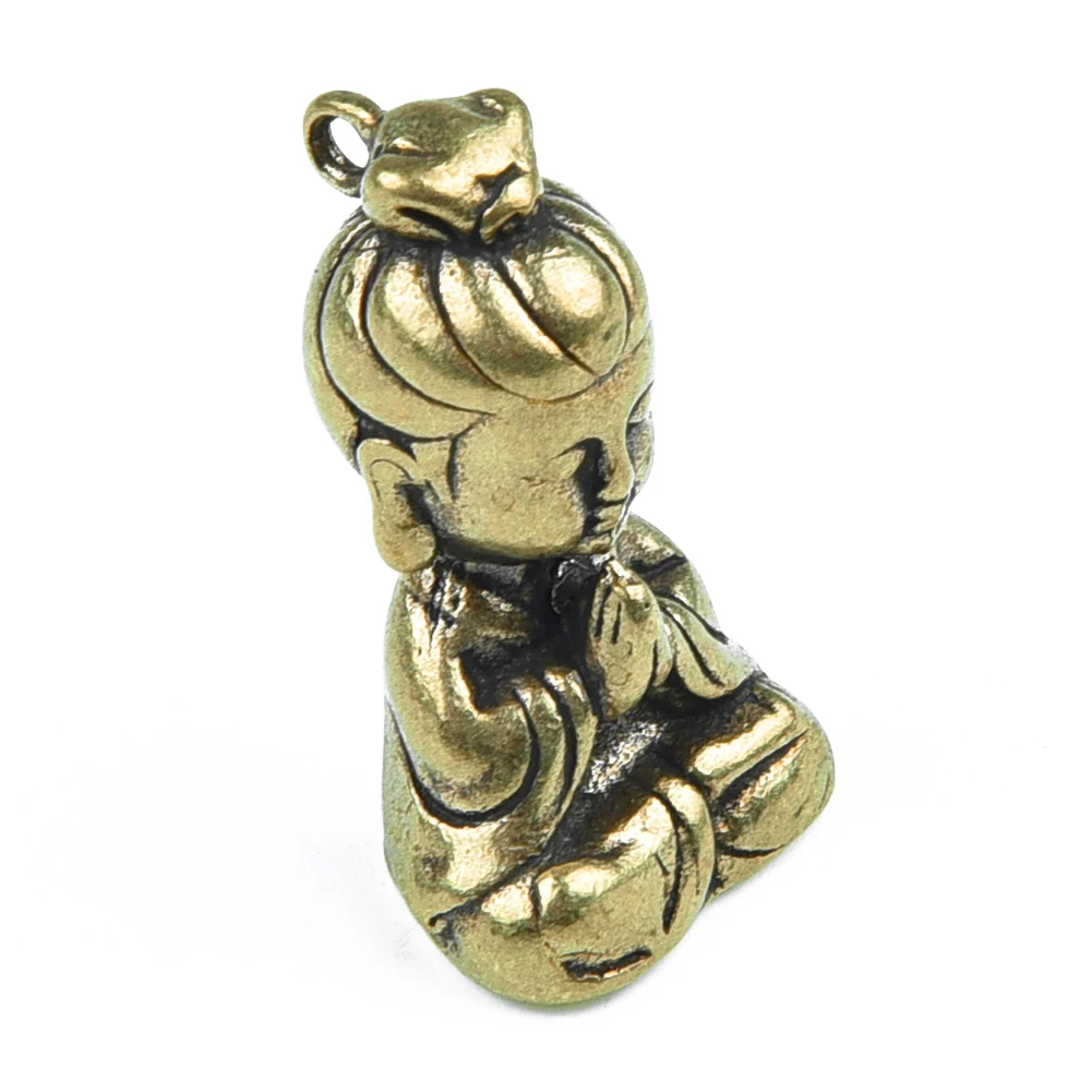 

Brass Guanyin Buddha Figurine MiniStatue Ornament, Home Office Desk Decor, Fine Workmanship, Beautiful Appearance