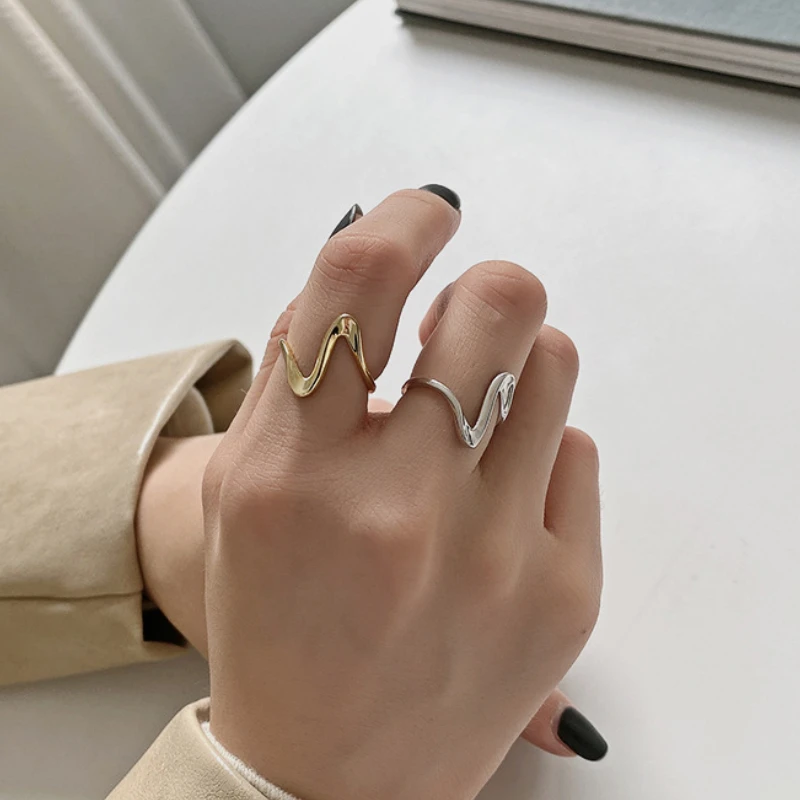 

Женские регулируемые кольца из серебра 925 пробы, в стиле ретро