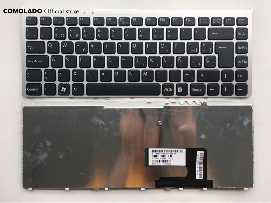 SP Spanish Keyboard for Sony Vaio VGN-FW VGN FW Series with Silver Frame keyboard SP Layout