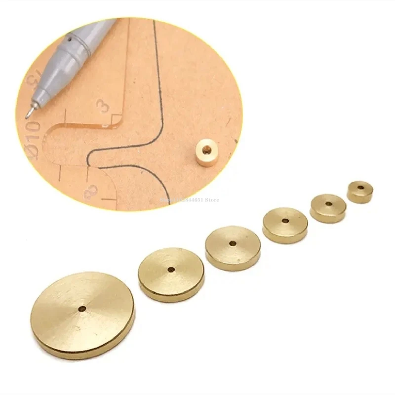 6/8/10/12/14/20mm Brass Edge Distance Gauge DIY Leather Bag/money Clip Hand Sewing Lineation Wide/narrow Hole Laying-off Tool