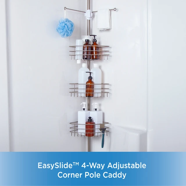 Kenney Rust-Resistant 2-Tier Small Hanging Shower Caddy - White