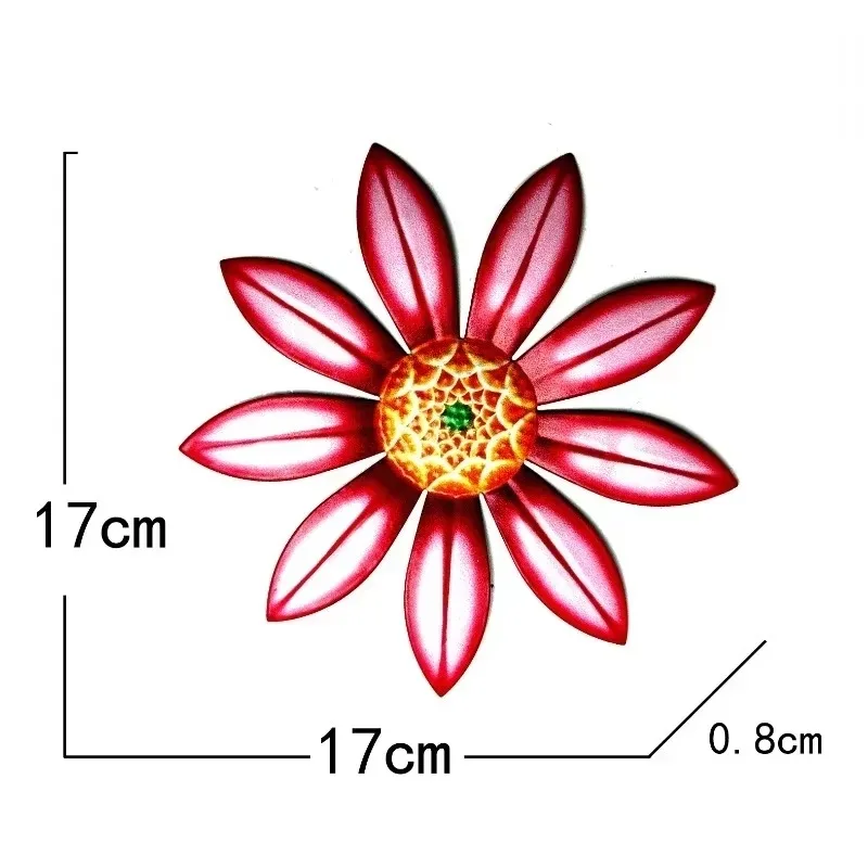 Garden Decoration Metal Flower Wall Decor Art Sculpture Hanging Ornament Aesthetic Home Room Garden Courtyard Decoration Outdoor