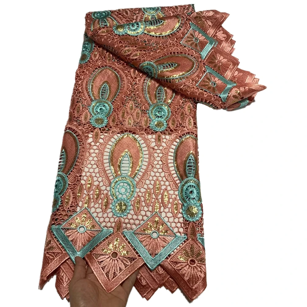 

Женское гипюровое кружево с блестками, с вышивкой, Африканское, французское, вечернее платье, 5 ярдов