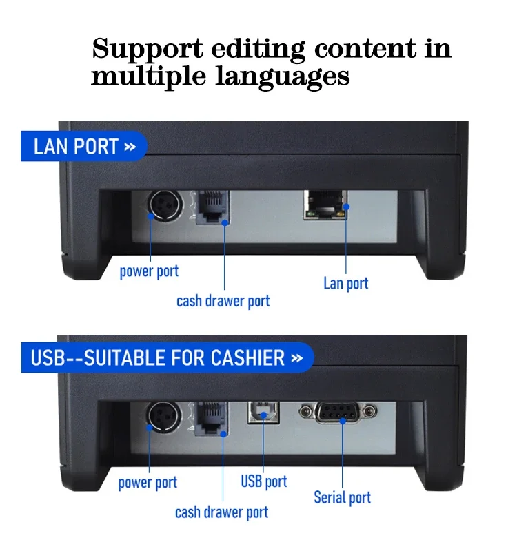 N160II Online Thermal Receipt Printer USB LAN 80mm auto cutter Office Business Thermal Printer