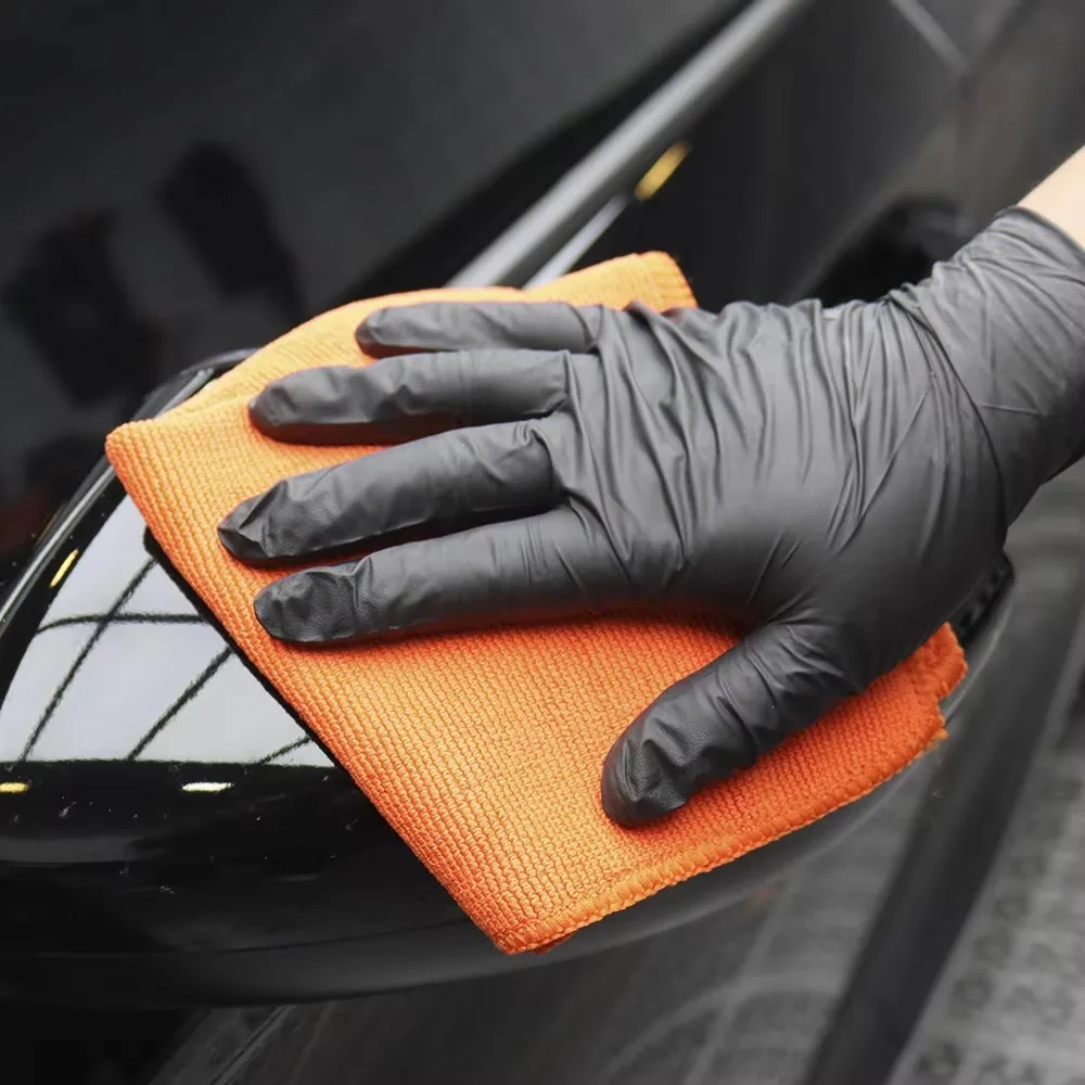 SPTA 5개 오렌지색 극세사 천 2면 사용 가능 30 x 30 CM 보풀 없음 흡수성 안경 닦이 자동차 세차 타월