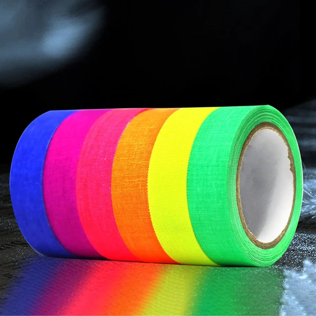 6pcs/Set UV Reactive Tape UV Gaffer Fluorescent Tape Matt Night  Self-Adhesive Glow In The Dark Luminous Tape Warning Party Decor -  AliExpress