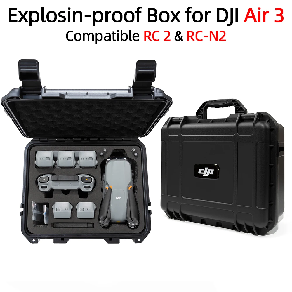 For DJI Air 3 Case Handheld Explosion-proof Box For DJI Air 3 Accessory Storage box compatible RC2/RC-N2 drone accessories,drone storage bag,dji case,drone case,handbag case,camera carrying case