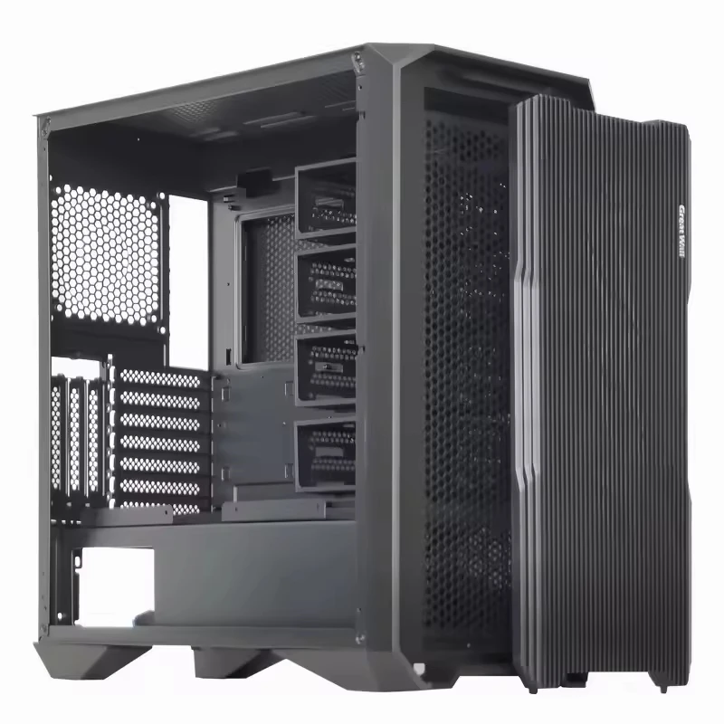 타워 서버 섀시 ATX 게이밍 PC 케이스 RGB 컴퓨터 타워, ATX/마이크로 ATX/미니 ITX 마더보드 지원, 데스크탑 게이머용 섀시