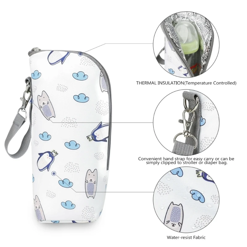 

Portable Travel Milk Bottle Thermal Bag Feeding Bottle Heating Waterproof