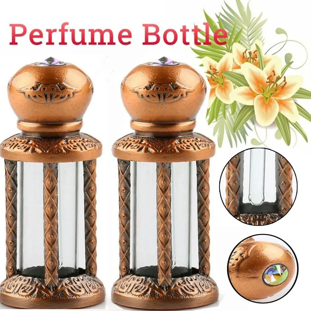 Beauty Lady Gift Copper Vintage Empty Dropper Bottle  Container  Bottle Refillable Bottles Empty Bottle