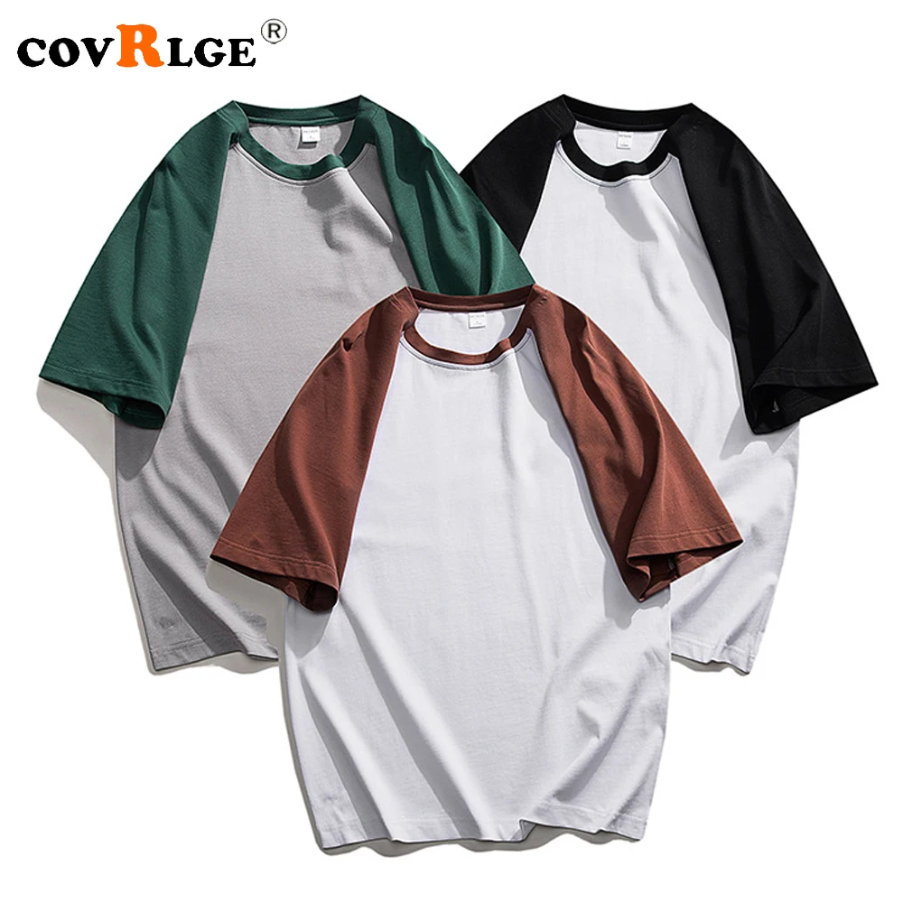 

Covrlge Japanese Hip-hop Fashion Men's Patchwork Oversize T-shirt Men's and Women's 2023 Summer New High Quality T-shirt MTS788
