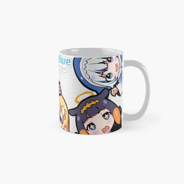 

Hololive English Classic Mug Drinkware Image Simple Printed Gifts Coffee Cup Picture Photo Design Handle Round Tea