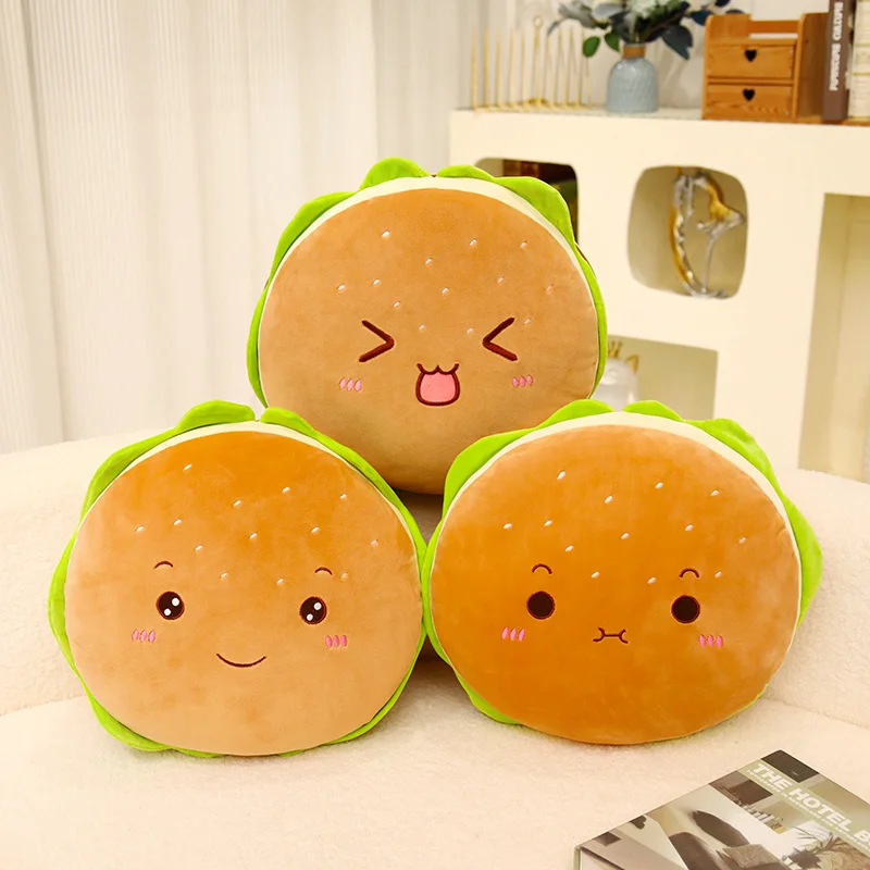 Simulation Hamburger Fries Children Girl Doll Hamburger Fries Plush Toy Pizza Snack Pillow Sofa Ornaments Toy