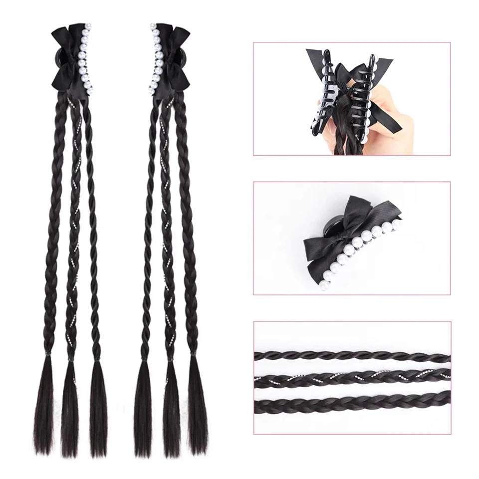 Synthetic Hair Double Braid Headband for Women