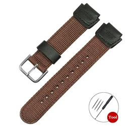 Versatile 18mm Nylon Watch Strap in Black, Army Green, and Brown - 18mm (Brown)