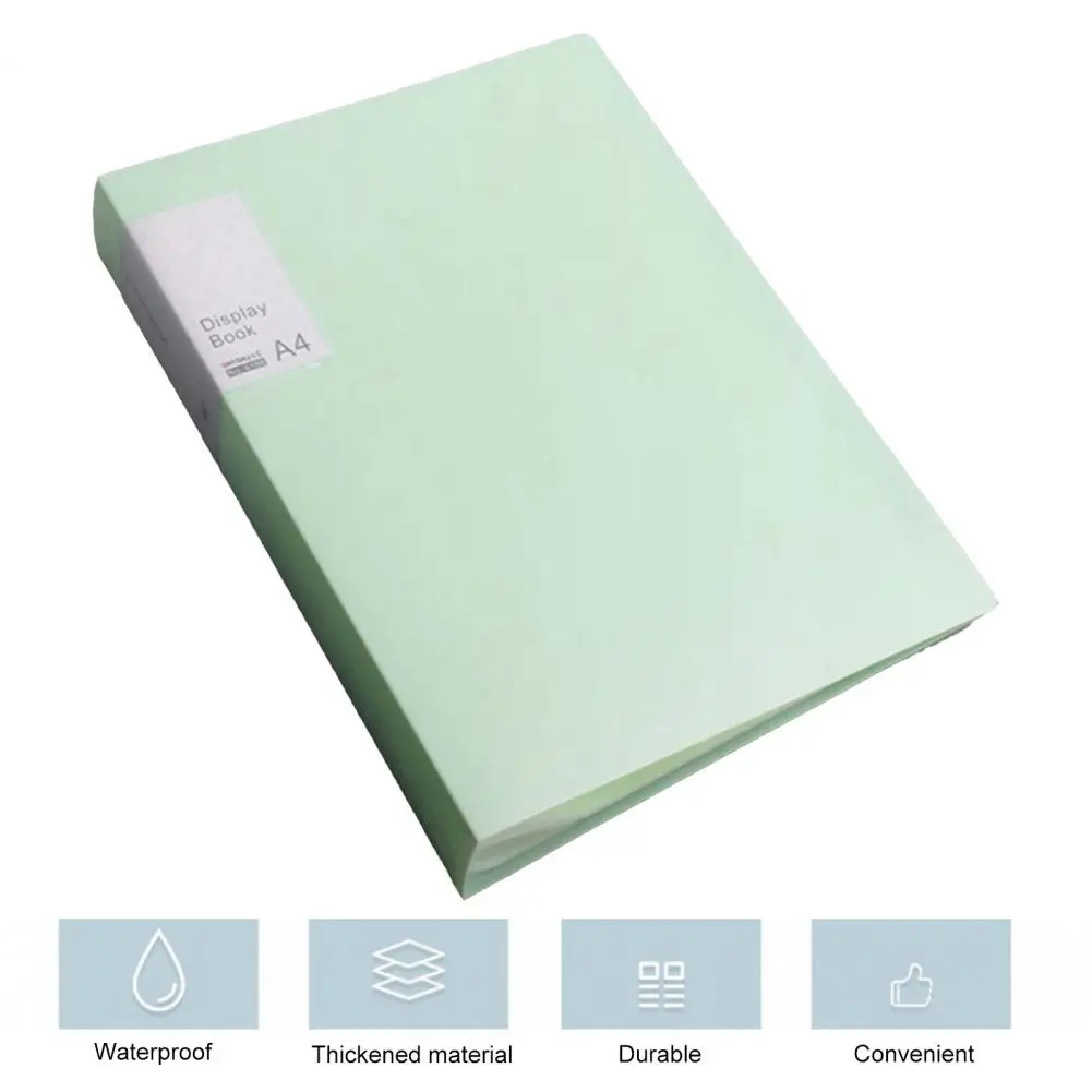 Document Folder Waterproof File Folder with Plastic Sleeves Sheet