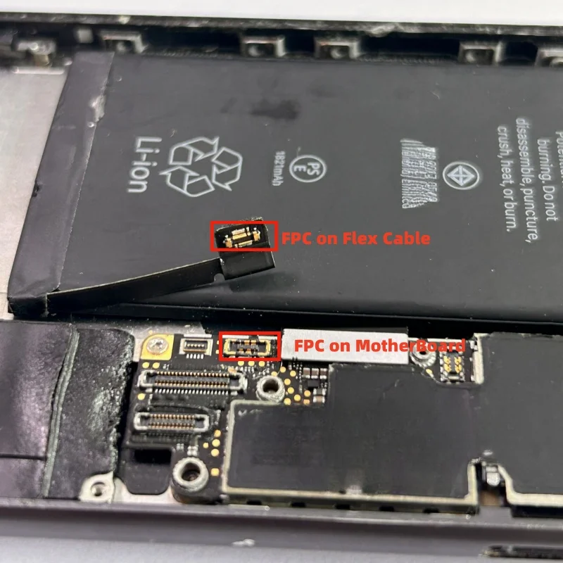 AliSunny 10pcs FPC on 배터리 플렉스 케이블 iPhone 14 13 12 11 Pro Max X XR 8 Plus 커넥터 클립 플러그