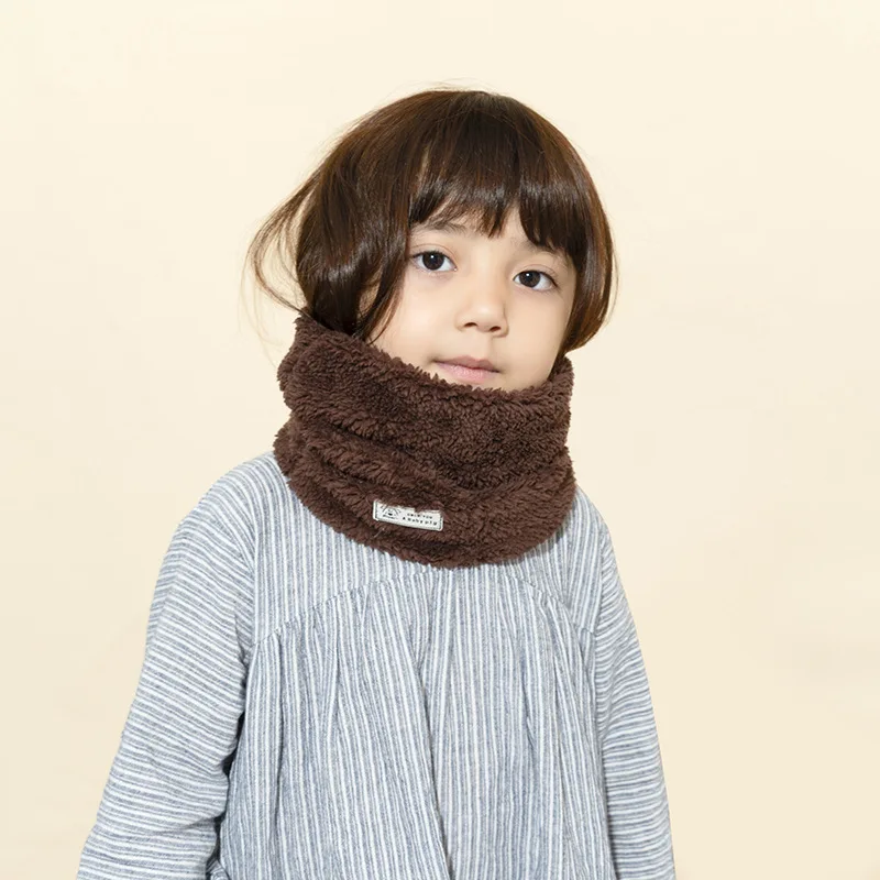 Velvet Girls Neck Scarf Toddler Winter Scarf Thick Warm Boys Baby Plush Collar Children Ring Baby Winter Accessories