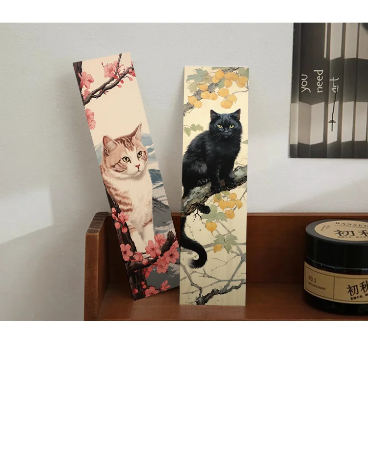 30 stücke japanische Katze Lesezeichen Cartoon niedlichen Tier Dekoration Lesen Seite Mark Lesezeichen Seite Inhaber Student liefert Nachrichten karte – Detail 5
