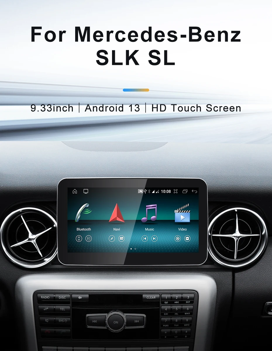 New Car Multimedia Wireless Android AUTO CarPlay 9.33inch Screen For Mercedes Be