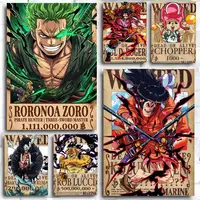 ملصقات جدارية (بوستر) لملصقات المطلوبين من أنمي "ون بيس" One Piece