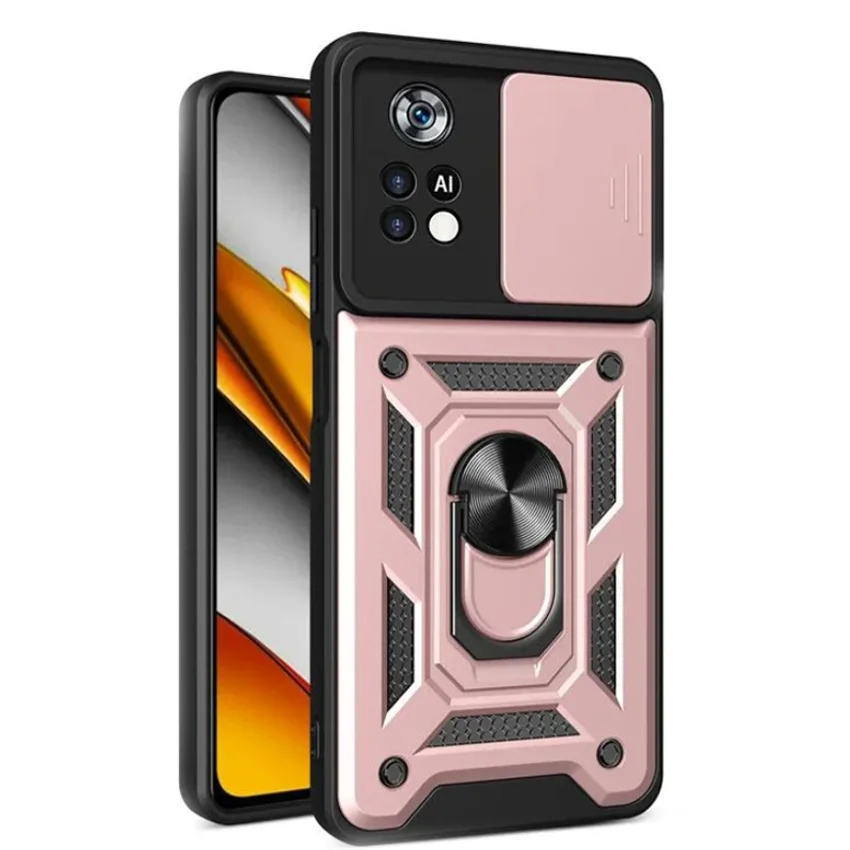 Durable Camera Lens Protect Armor Case with Phone Holder Cover
