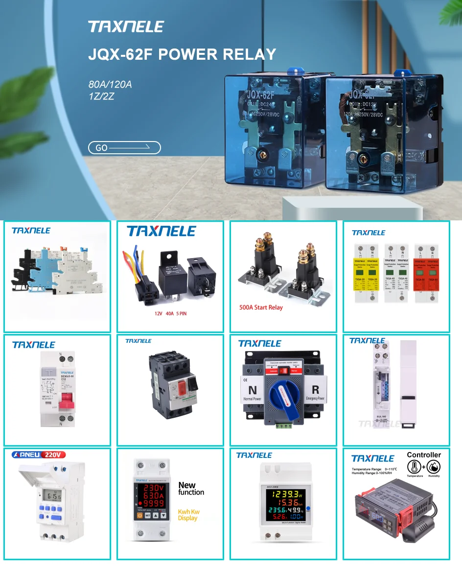 HF41F 12V 24V Integrated PCB Mount Power Relay With Relay Holder Voltage Contact Relay Module Set DIN RAIL