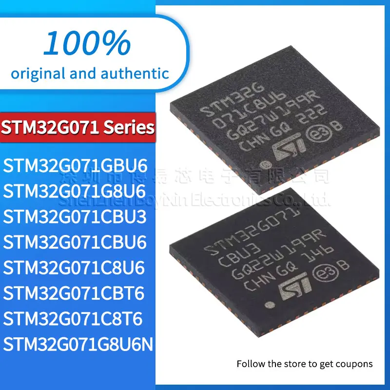 

Original STM32G071C8T6 STM32G071CBT6 STM32G071C8U6 STM32G071CBU6 STM32G071CBU3 STM32G071G8U6 STM32G071G8U6N STM32G071GBU6