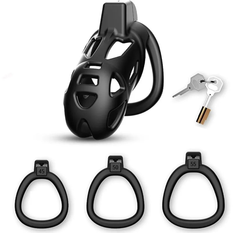 Male Penis Lock Chastity Cage with Lock 4 Different Sizes of Male Chastity Cage Device Cock Ring Penis Fetish Restrain Sex Toy penis chastity cage chastity lock sex toy penis cock ring male female sex toy