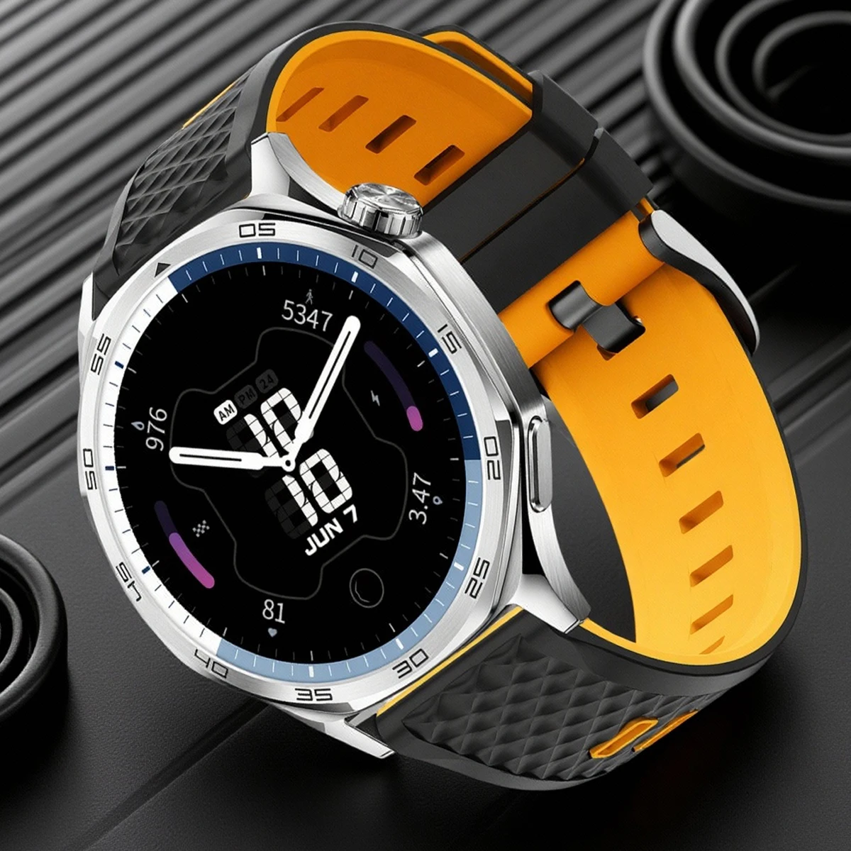 Silicone Sport Watch Bracelet - 22mm, 45mm, and 47mm Bands
