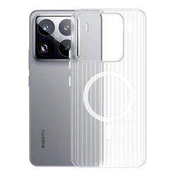 Slim Transparent Magnetic MagSafe Protective Hard PC Back Cover Case for Mi 14 (White)