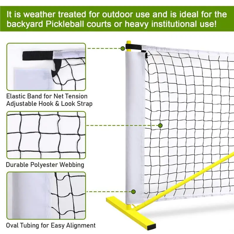 Pickle Ball Replacement Net Outdoor Replacement Pickle Ball Net Portable Sports Practice Accessories For Fitness Volleyball