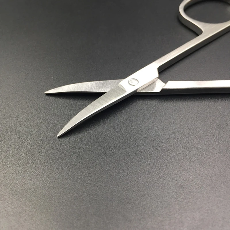 Professional Stainles Scissor Manicure Tool For Nails Eyebrow Nose Eyelash Cuticle Scissors Curved Pedicure Scissors Makeup Tool 3