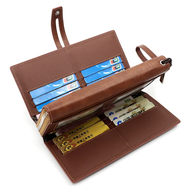 New Men's Long Wallet Fashion Simple Carrying Bag Multi-card Card Bag Multi-functional Large-capacity Bag for Men