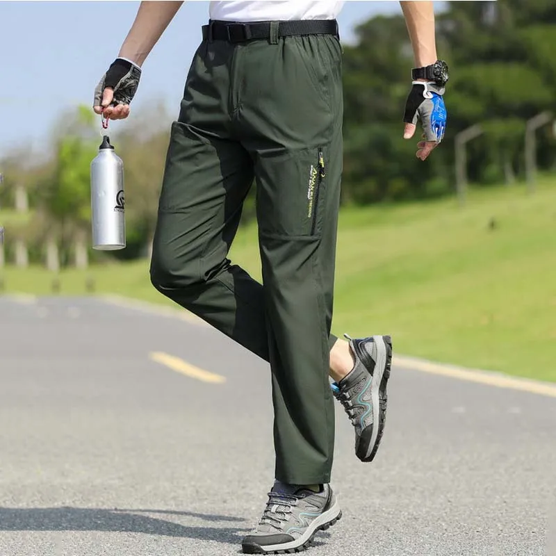 Hiking Pants Summer Stretch Mens Windproof Outdoor Sport Quick Dry Breathable Climbing Trekking Camping Printing PN79