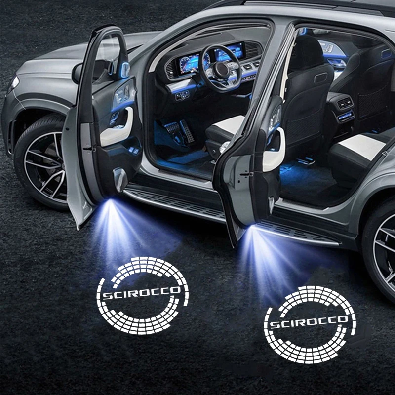Luz LED de bienvenida para puerta de coche, proyector de cortesía, luces de sombra fantasma para VW Scirocco 2009, 2016, 2014, 2011, 2010, 2015,