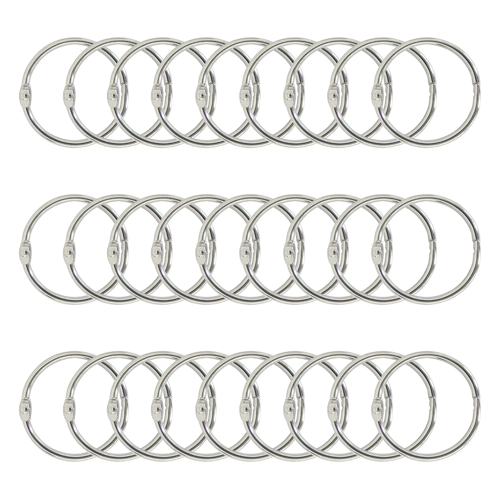 Loose Leaf Binder Rings NoteBook Metal 15/30pcs 16-80mm DIY Albums School Keychain Opening Binding Hoops Office Binding Supplies metal ring binder metal binder ring loose leaf binding coil plastic binding rings notebook accessories