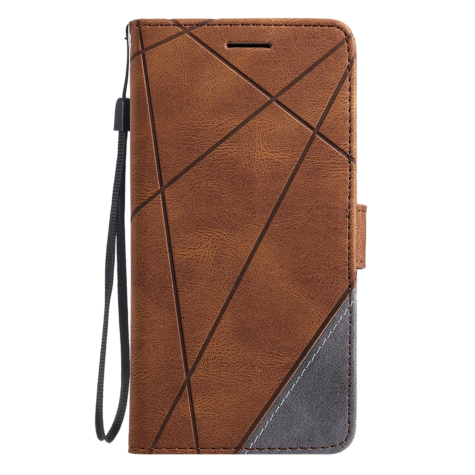 Leather Flip Case with Card Slot and Magnetic Closure - Wallet Etui
