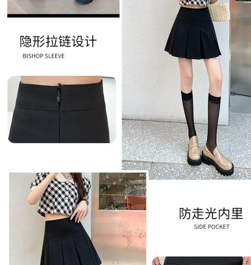 Streetwear Mini Skirts Women Preppy Kawaii High Waist Pleated Skirt Y2K School Uniform Harajuku Korean A Line Skirts New