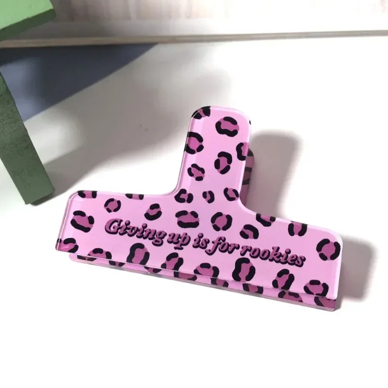 American Retro Trend Cartoon Acrylic Binder Clip Ins Cute Girl Test Paper Memo Bill Photo Storage Spring Clip Office Accessories