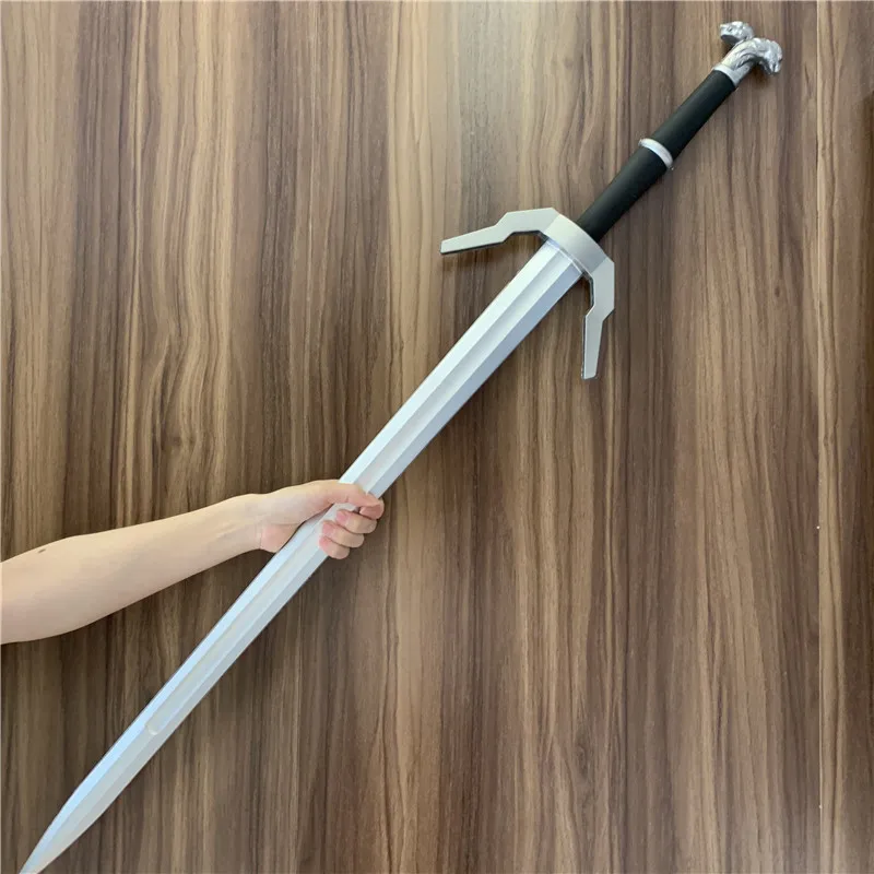 Cosplay Sword Cosplay Prop Cosplay Toy Cosplay Wild Hunt Sword Geralt of Rivia Sword Exotic Beasts White Wolf Weapons Prop Role Play PU Rubber Model Gift