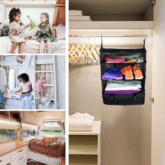 Closet Organizer and Storage, Hanging Closet Organizer, RV and Dorm Room  Storage by the Roll Keeper, Holds 20 