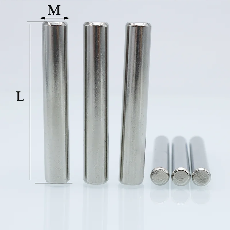 304 Stainless Steel Cylindrical Pin Locating Pins Solid High Hardened Fixed Locat Parallel Pin M1 M2 M2.5 M3 M4 M5 M6 M8 M10