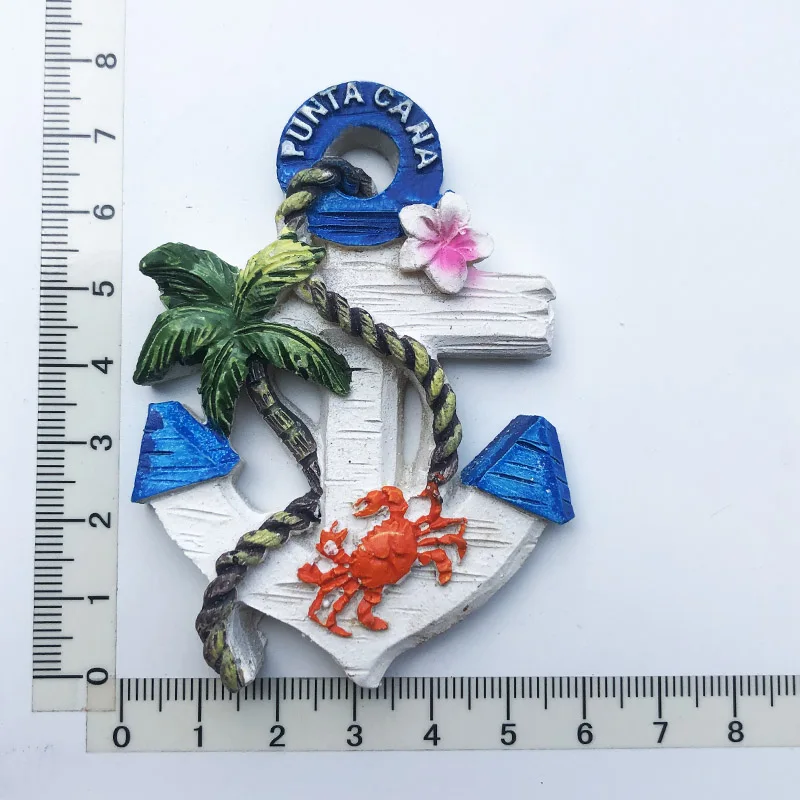 

Anchor design Fridge Magnet cultural landscape resin message stickers, tourist souvenirs, decorations, handicrafts