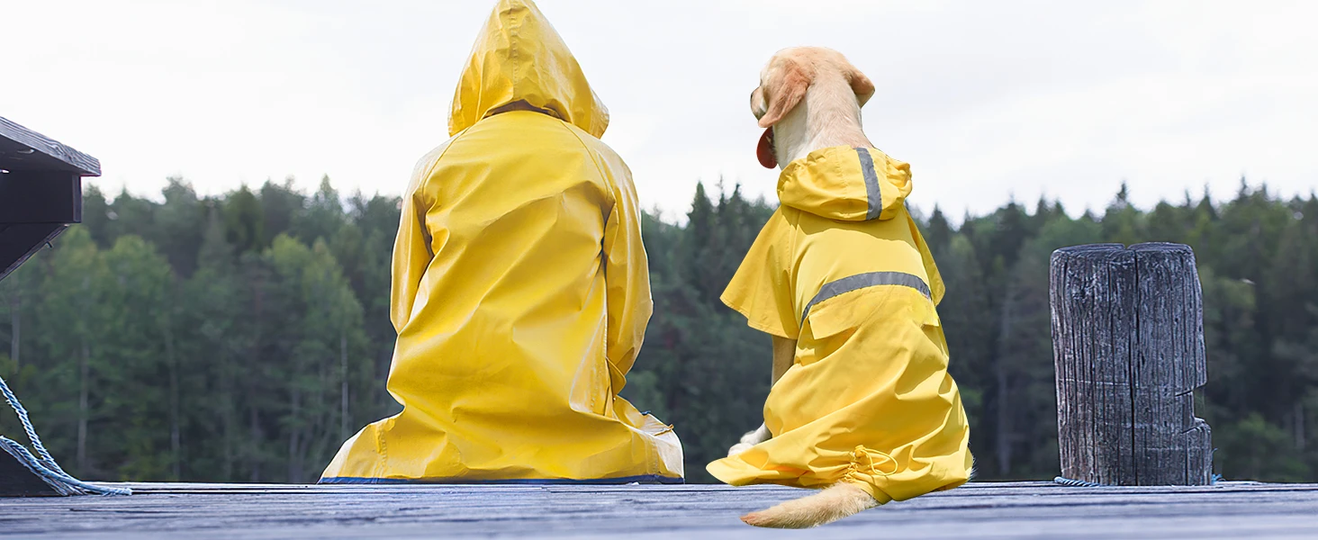 MDD21183 Dog Raincoat 5-Color Detail