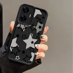 Abstract Stars Sky Eye Ladder Phone Case Cover for Realme C20A (Z037 - Black)