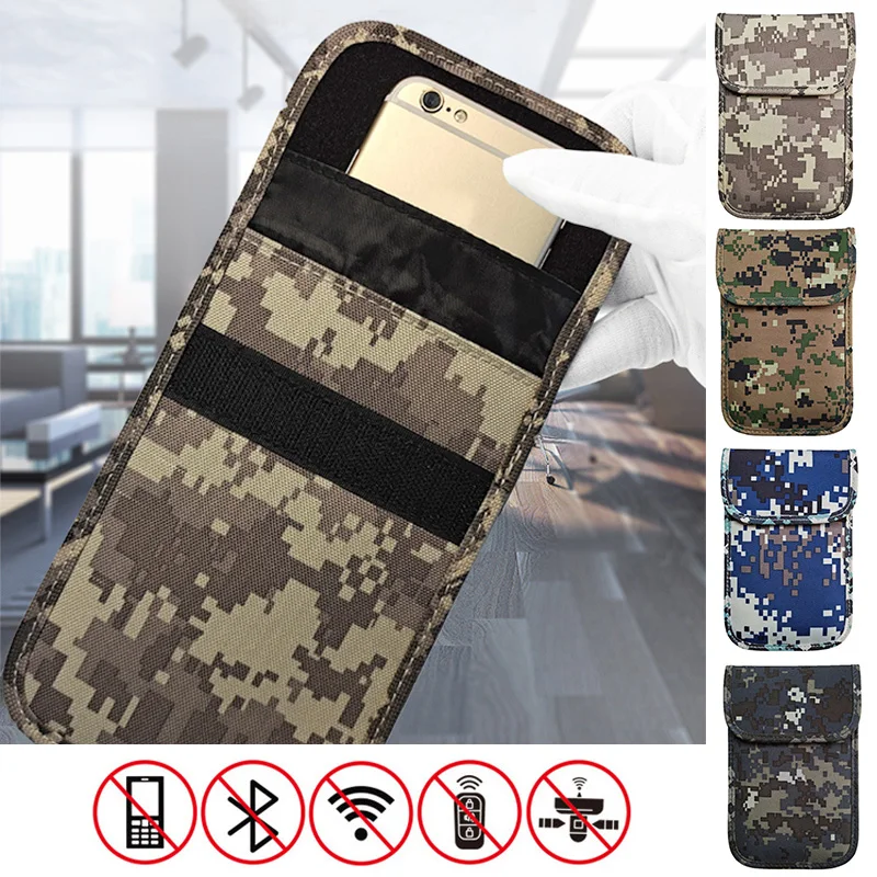 

Electromagnetic Radiation Protective Faraday Camouflage travel Card Case Key Mobile Phone Bag Emp Emw Anti-Radiation Pocket