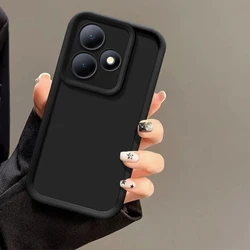 Durable Frosted Translucent Silicone Shockproof Phone Case for Redmi Note 13R (Tyjt black)