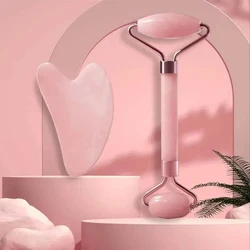 Face And Neck Massager Resin Roller Beauty Scraping Double-ended Massage Stick To Unblock And Relax Non-rose Crystal Jade
